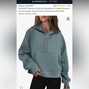 NWOT Half zip hoodie sweatshirt